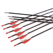 6 St ID 3.2 mm Spine 650 Competition Arrows Straightness 0.009 Archery Arrow for Compound Bow Recurve Bow Shooting (Spine 650 31 Inches)