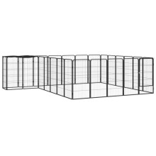 Recinto para perros - HELLOSHOP26 - 26 paneles - Acero recubierto de polvo - Negro - 50 x 100 cm