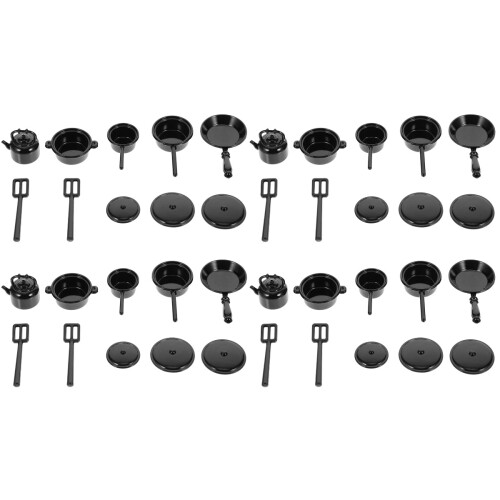 4Conjuntos Conjunto Mini Panelas Preta Para Decoração E Artesanato 1