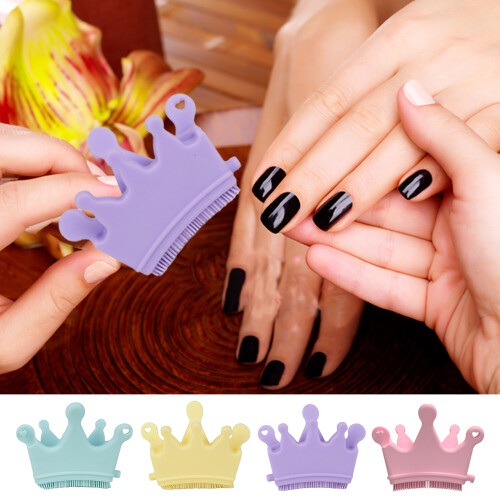 Séparateur de brosse à ongles en Silicone, 2 pièces, Base-Violet 2