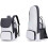Lightweight Polyester Tennis Paddle Backpack Adjustable Padded Straps Ergonomic Carry Handles Black 5