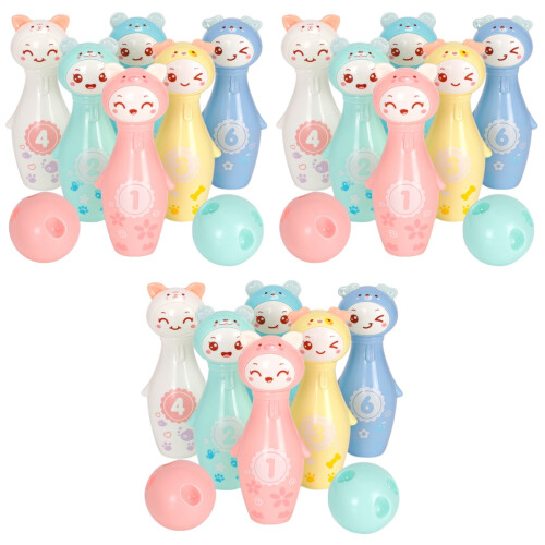 24 Pcs Conjunto Mini Bowling Para Crianças 2