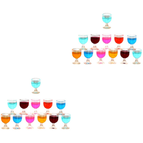 2Conjuntos Mini De Cocktail Para Brinquedo E Decoração Coloridos 2