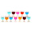 2Conjuntos Mini De Cocktail Para Brinquedo E Decoração Coloridos 11