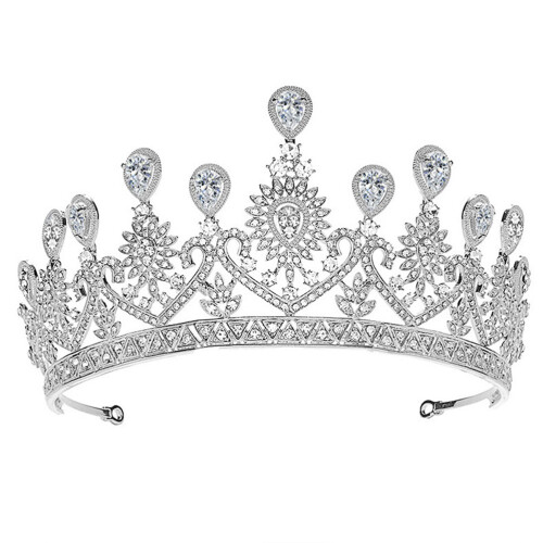 3 Unidades Tiara Noiva Coroa Zircônio Prateado