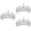 3 Unidades Tiara Noiva Coroa Zircônio Prateado 6