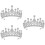 3 Unidades Tiara Noiva Coroa Zircônio Prateado 7