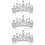 3 Unidades Tiara Noiva Coroa Zircônio Prateado 8