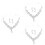 3Pcs Conjunto De Colar E Com (Prata) 6
