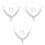3Pcs Conjunto De Colar E Com (Prata) 3