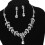 3Pcs Conjunto De Colar E Com (Prata) 10