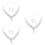3Pcs Conjunto De Colar E Com (Prata) 7
