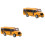 2Pcs Mini Ônibus Escolar Brinquedo Educativo Para Crianças 4