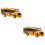 2Pcs Mini Ônibus Escolar Brinquedo Educativo Para Crianças 7