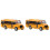 2Pcs Mini Ônibus Escolar Brinquedo Educativo Para Crianças 3