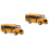 2Pcs Mini Ônibus Escolar Brinquedo Educativo Para Crianças 5