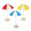3Pcs Guarda-Sol De Praia Plástico Para De Bonecas 1