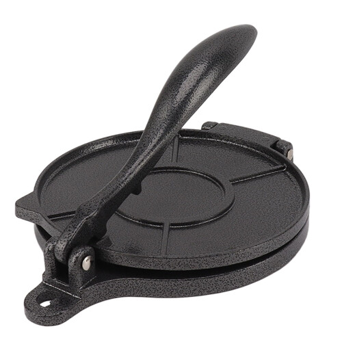 Tortilla Press, Cast Iron Tortilla Maker, RotiMaker, Quesadilla Maker (16cm Black)