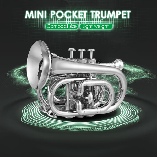 Bb-Trompete, Mini-Taschentrompete mit Mundstück, 1