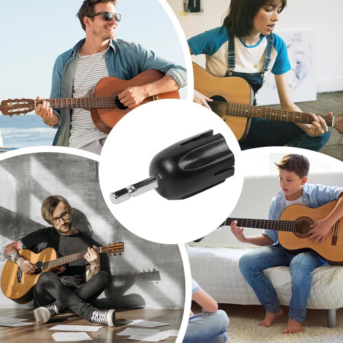 Drill Bit String Peg Winder, Efficient Puller Set, 0.24in WearResistant Guitars Tool, Compact Strings Winders 1