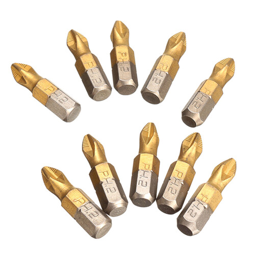 Complete 10pcs PH2 Screwdriver Bit CrossBit Set for Various