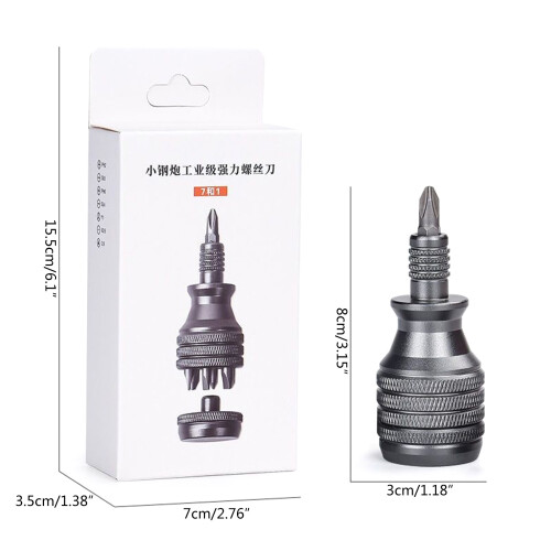 Convenient 7 in 1 Screwdriver Secure Grip with Magnetic Bit 2