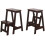 Foldable TwoLayer Solid Wood Staircase Stool Foldable Step Stool For Home And Office Honey Finish Climbing Bench 2