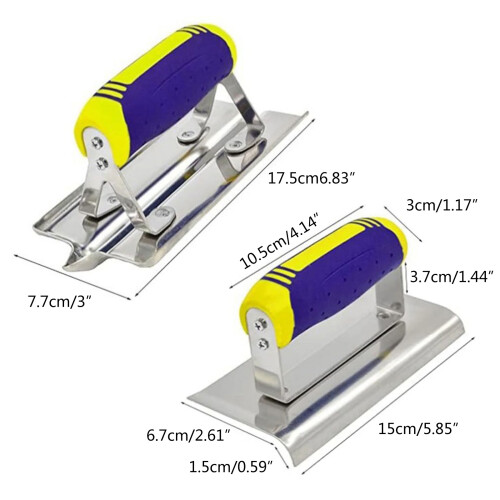Smooth and Clean Concrete Hand Edger and Groover Set for 2