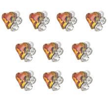 10 Pieces Nail Art Rhinestones Heart Shape Nail Charms-X1265