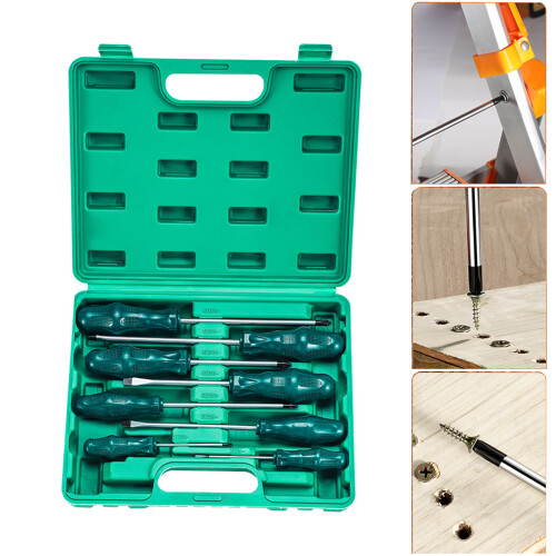 8Pcs Magnetic Screwdriver Set Heavy Duty Flat Cross Head 2