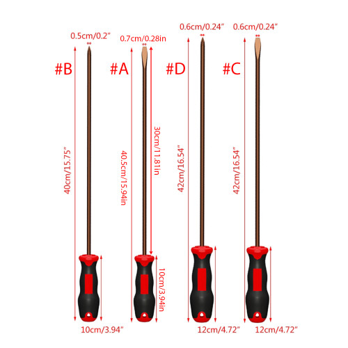 Extended Long Handle Screwdriver Magnetic Head for-5x300 cross 1