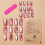 24 Pcs Medium False Nails Tips Cat Eye Press on Nails Full Cover 5