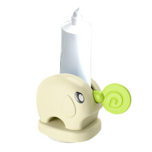 Toothpaste tube squeezer with handles, reusable holder pump  elephant design green