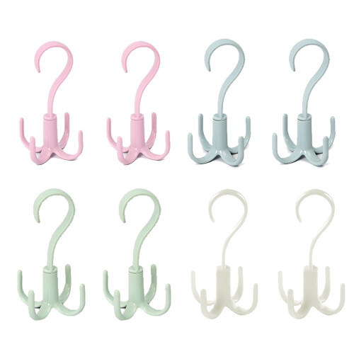 Construction en polypropylène, support rotatif multi-crochets offrant une conception compacte et légère, supportant jusqu'à 3 kg par crochet,