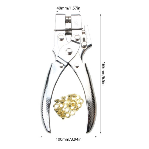 2 Purpose Tool Grommet Eyelet Pliers Kit, Portable 1