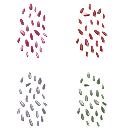Medium Almond False Nails Glitter Full Cover False-XC 24 12 1