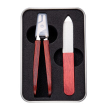 Durable Stainless Steel Nail Clippers Easy and-red wood handle