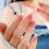 Medium False Nails with Bow Full Cover Stick on Nails-C21A 5 6