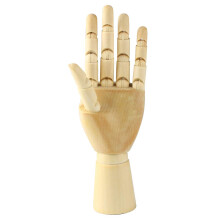 Wooden Human Hand Mannequin Model Drawing Model MSMX03 (Left Hand, 7 Inches)