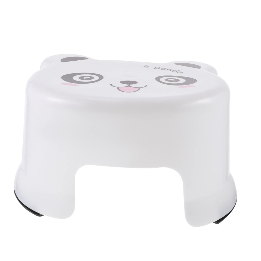 Skid Safety Step Stool Thickened Cartoon Plastic For Potty Training And Sink Access Nonslip For Pregnant Women White