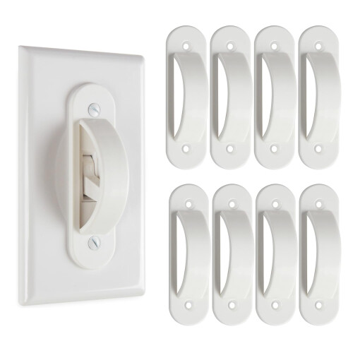 Wall Switch Mudguards, Child Safety Home Decoration (8 Pack) White