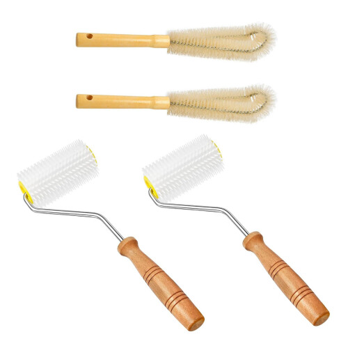 4Pcs Honeys Extractor Uncapping Needle Roller Beekeeping Honeys