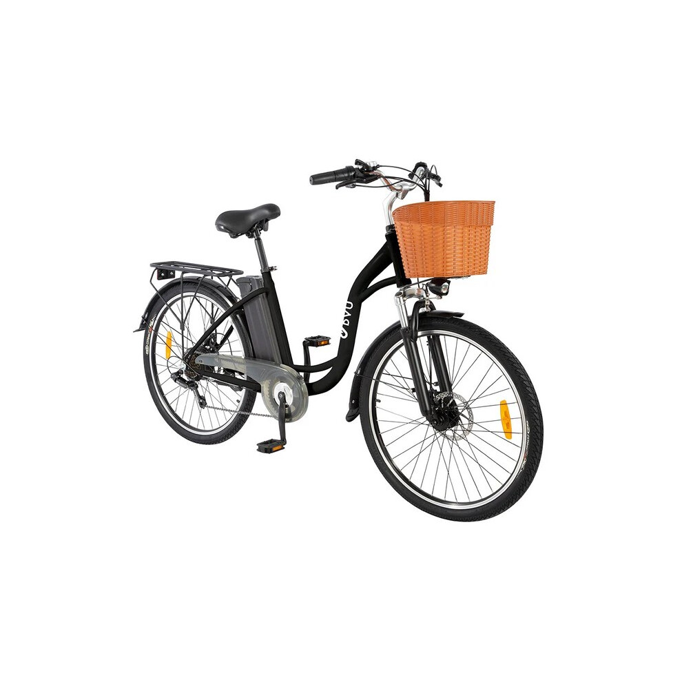 Dyu C6 26" City Urban E-Bike 250W 36V12.5ah, Black
