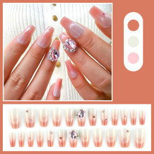 Press on Nails Full Cover Stick on Nails Heart False-C21A 14