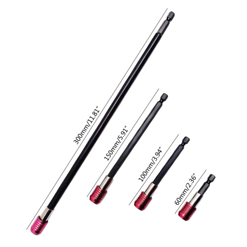 4x Drill Bit Extension Magnetic Screwdriver Bit Holder Impact 2