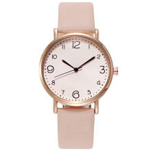 Watch Leather Strap Unisex Mesh Band Casual Beige One Size Womens Mens