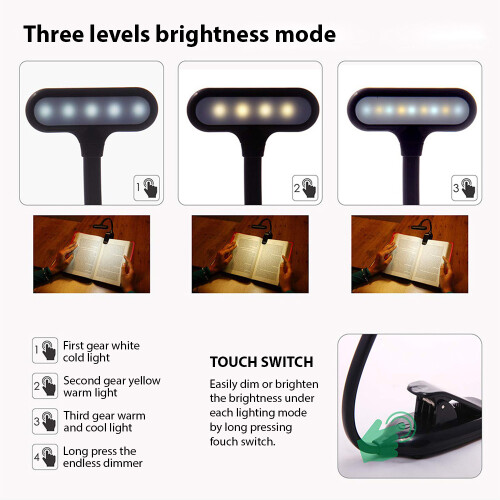 Notenpultleuchte, LED-Schreibtischlampe mit 1