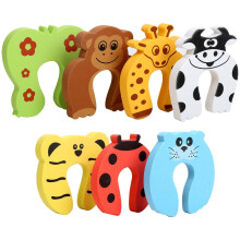 Flexibel en duurzaam deuraccessoire, gemakkelijk te verwijderen en te bevestigen, veiligheidsdeurstopper met dierenprint en anti-knelbeveiliging,