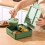 Reusable 4 Section Food Storage Container For Kids with-Green 7