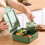 Reusable 4 Section Food Storage Container For Kids with-Green 4